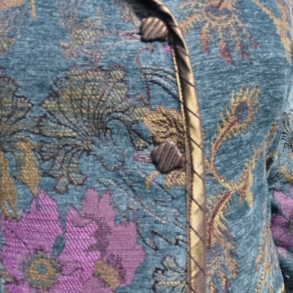 Mary Lynn OShea Handmade Artisan Tapestry Blazer - Sz L - Picture 2 of 13